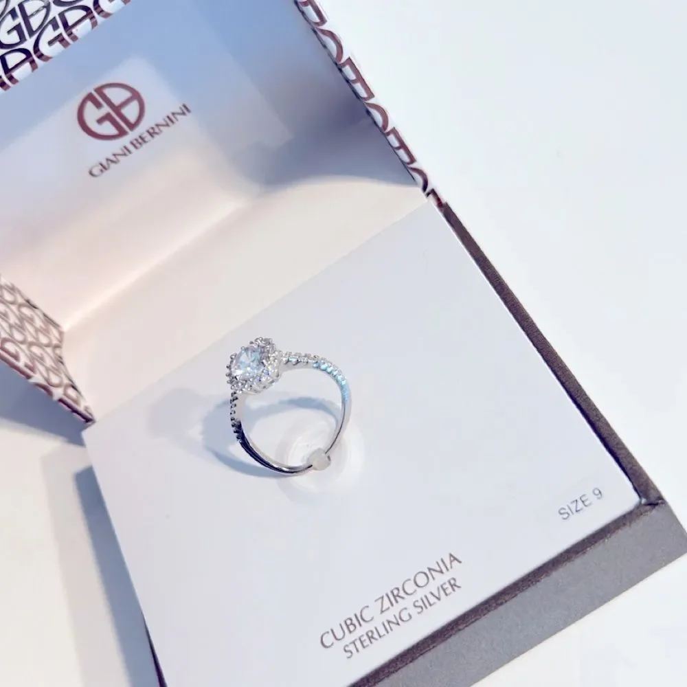 NWT Giani Bernini Sterling Silver Cubic Zirconia size 9
